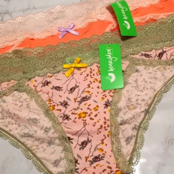 2 RAYON Honeydew HIPSTER PANTIES L - Picture 8 of 8